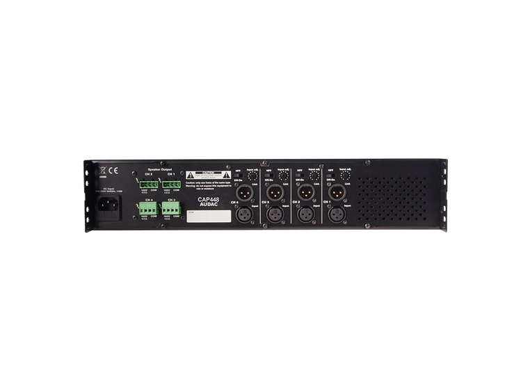 Audac CAP 448 - 100 V Power Amplifier 4-channel 480 W 